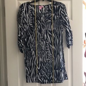Blue and white Lilly Pulitzer Tunic